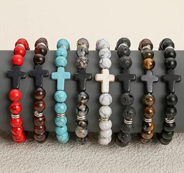 Cross bead bracelet